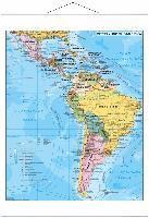 bokomslag Mittel- und Südamerika politisch 1 :7.0.000 000. Wandkarte mit Metallbeleistung
