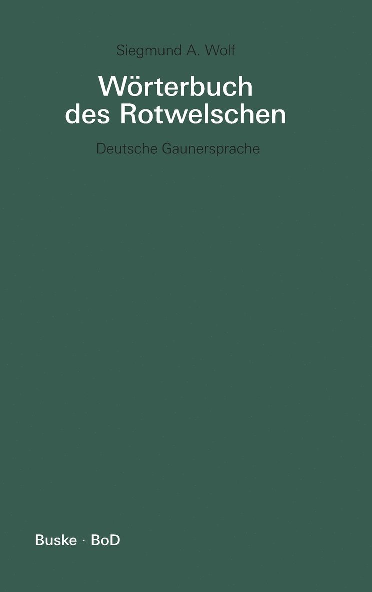 Wrterbuch des Rotwelschen / Wrterbuch des Rotwelschen 1