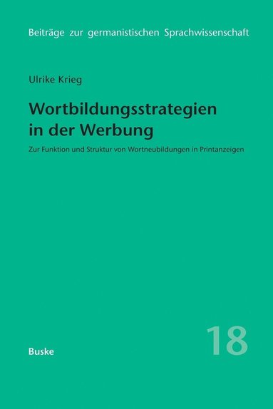 bokomslag Wortbildungsstrategien in der Werbung