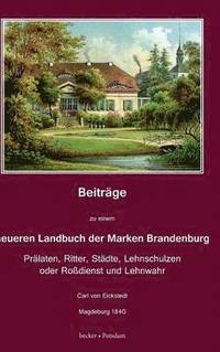 bokomslag Beitrage zu einem neueren Landbuch der Marken Brandenburg