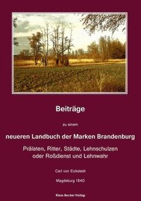 bokomslag Beitrge zu einem neueren Landbuch der Marken Brandenburg