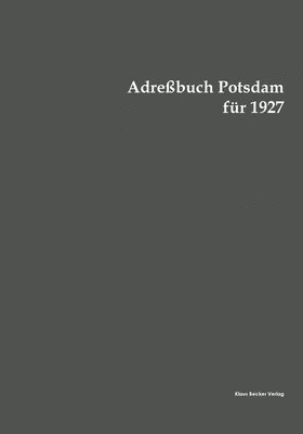 Adressbuch Potsdam fur 1927 1