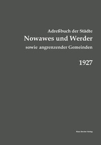 bokomslag Adressbuch Nowawes und Werder ... 1927