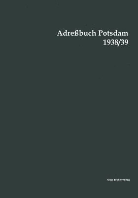 Adrebuch Potsdam 1938/39 1