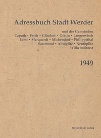 bokomslag Adressbuch Werder und angrenzenden Gemeinden 1949