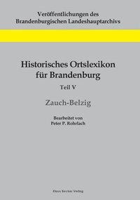 bokomslag Historisches Ortslexikon fr Brandenburg, Teil V, Zauch-Belzig