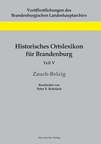 bokomslag Historisches Ortslexikon fur Brandenburg, Teil V, Zauch-Belzig