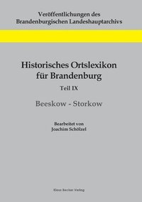 bokomslag Historisches Ortslexikon fr Brandenburg, Teil IX, Beeskow-Storkow