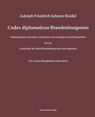 bokomslag Codex diplomaticus Brandenburgensis