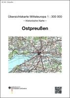 bokomslag Übersichtskarte von Mitteleuropa 1 : 300 000 Ostpreußen