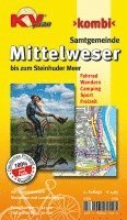 bokomslag Mittelweser (Landesbergen, Stolzenau) mit Steinhuder Meer, KVplan, Radkarte/Wanderkarte/Stadtplan, 1:30.000 / 1:12.500