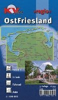 bokomslag Ostfriesland >regio< (ganze Region ostfriesische Halbinsel), KVplan, Radkarte/Freizeitkarte, 1:100.000 / 1:25.000