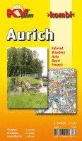 bokomslag Aurich, KVplan, Radkarte/Freizeitkarte/Stadtplan, 1:25.000 / 1:15.000 / 1:5.000