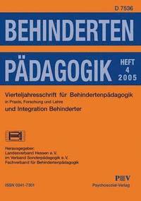 bokomslag Behindertenpädagogik - Vierteljahresschrift für Behindertenpädagogik und Integration Behinderter in Praxis, Forschung und Lehre