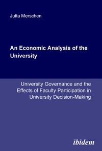 bokomslag Economic Analysis of the University