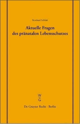 bokomslag Aktuelle Fragen des pränatalen Lebensschutzes