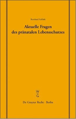 bokomslag Aktuelle Fragen des prnatalen Lebensschutzes