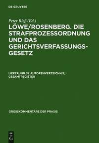 bokomslag Autorenverzeichnis; Gesamtregister