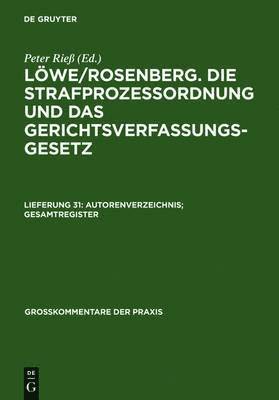 Peter Rieß - Autorenverzeichnis; Gesamtregister, Inbunden