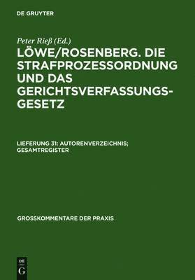 Autorenverzeichnis; Gesamtregister 1