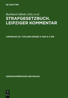 bokomslag Titeleien Bände 3 und 9; § 356