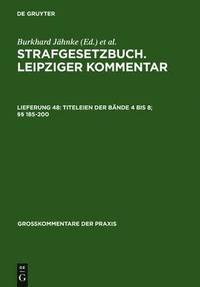 bokomslag Titeleien Der Bände 4 Bis 8; §§ 185-200