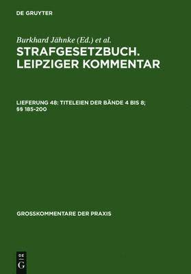 bokomslag Titeleien Der Bände 4 Bis 8; §§ 185-200