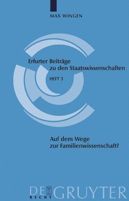 bokomslag Auf Dem Wege Zur Familienwissenschaft?: Vorüberlegungen Zur Grundlegung Eines Interdisziplinär Angelegten Fachs