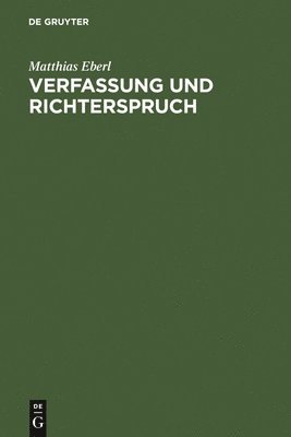 bokomslag Verfassung und Richterspruch