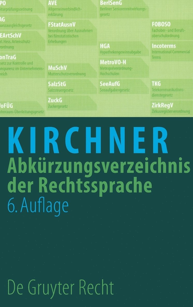 Abkrzungsverzeichnis Der Rechtssprache 1