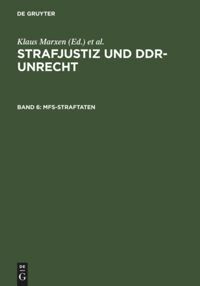 Klaus Marxen, Gerhard Werle - MfS-Straftaten, Inbunden