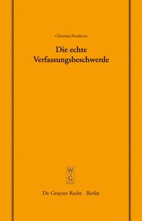 bokomslag Die Echte Verfassungsbeschwerde