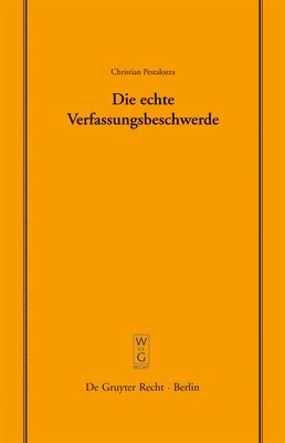 Die Echte Verfassungsbeschwerde 1