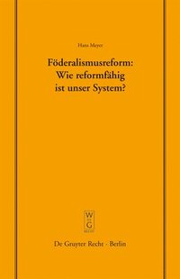 bokomslag Fderalismusreform