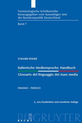 Italienische Mediensprache. Handbuch / Glossario del linguaggio dei mass media 1
