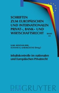 bokomslag Inhaltskontrolle im nationalen und Europischen Privatrecht