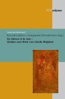 Roswitha Bohm, Margarete Zimmermann - Du Silence a la Voix - Studien Zum Werk Von Cecile Wajsbrot, Inbunden