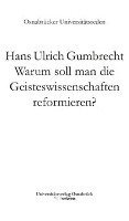 Hans Ulrich Gumbrecht - OsnabrA"cker UniversitAtsreden, Inbunden