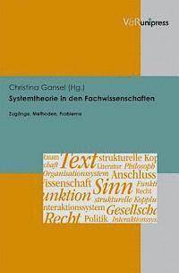 Systemtheorie in Den Fachwissenschaften 1