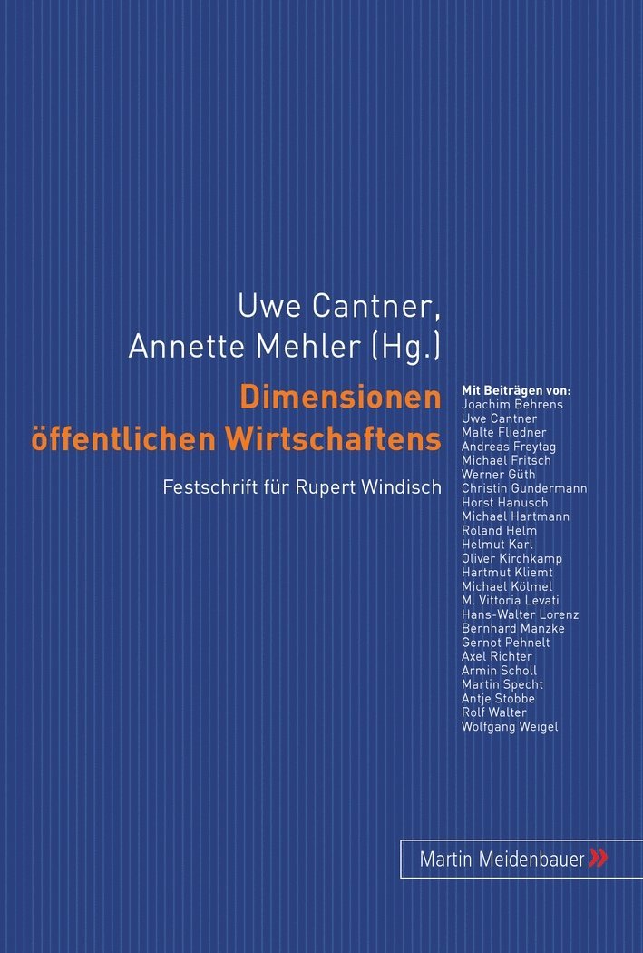 Dimensionen oeffentlichen Wirtschaftens 1