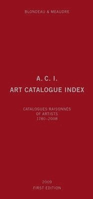 bokomslag A.C.I., Art Catalogue Index