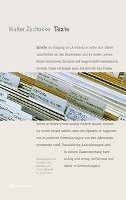 Franziska Leeb, Lenz Gabriele, Claudia Mazanek - Walter Zschokke. Texte, Inbunden