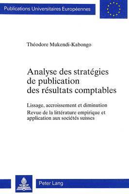 Analyse Des Stratgies de Publication Des Rsultats Comptables 1