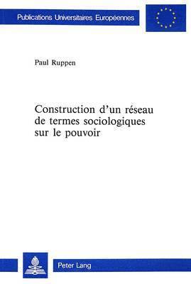 bokomslag Construction d'Un Rseau de Termes Sociologiques Sur Le Pouvoir