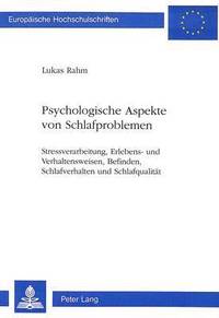 bokomslag Psychologische Aspekte Von Schlafproblemen