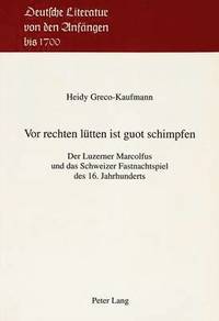 bokomslag VOR Rechten Luetten Ist Guot Schimpfen