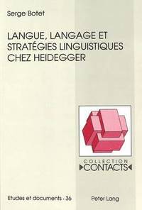 bokomslag Langue, Langage Et Stratgies Linguistiques Chez Heidegger