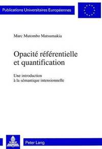 bokomslag Opacit Rfrentielle Et Quantification