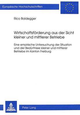 bokomslag Wirtschaftsfoerderung Aus Der Sicht Kleiner Und Mittlerer Betriebe