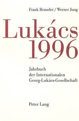 bokomslag Jahrbuch Der Internationalen Georg-Lukcs-Gesellschaft 1996